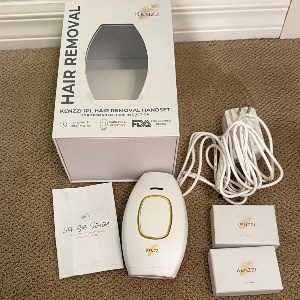 Kenzzi White and Gold IPL Hair Removal Device